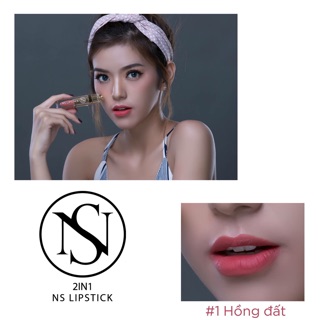 Son Ns lipstick ( son kem) tặng tẩy trang môi