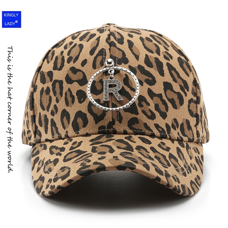 Mũ lưỡi trai bóng chày họa tiết da báo phong cách thời trang đường phố Âu Mỹ