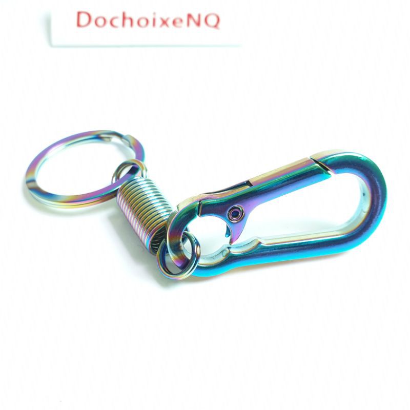 Móc khóa xe máy ô tô đẹp chất liệu inox chốt cài lưng quần thời trang