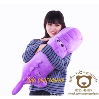 Gối ôm hình thú bông cá sấu khổ vải 1m