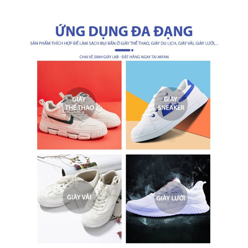 Chai Xịt Bọt Vệ Sinh Sạch Giày Sneaker Không Cần Giặt, Kèm Bàn Chải Và Khăn Lau GALA HOME