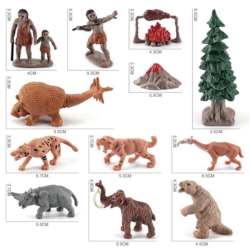 Set 12 Mô Hình Động Vật Mini Cho Bé