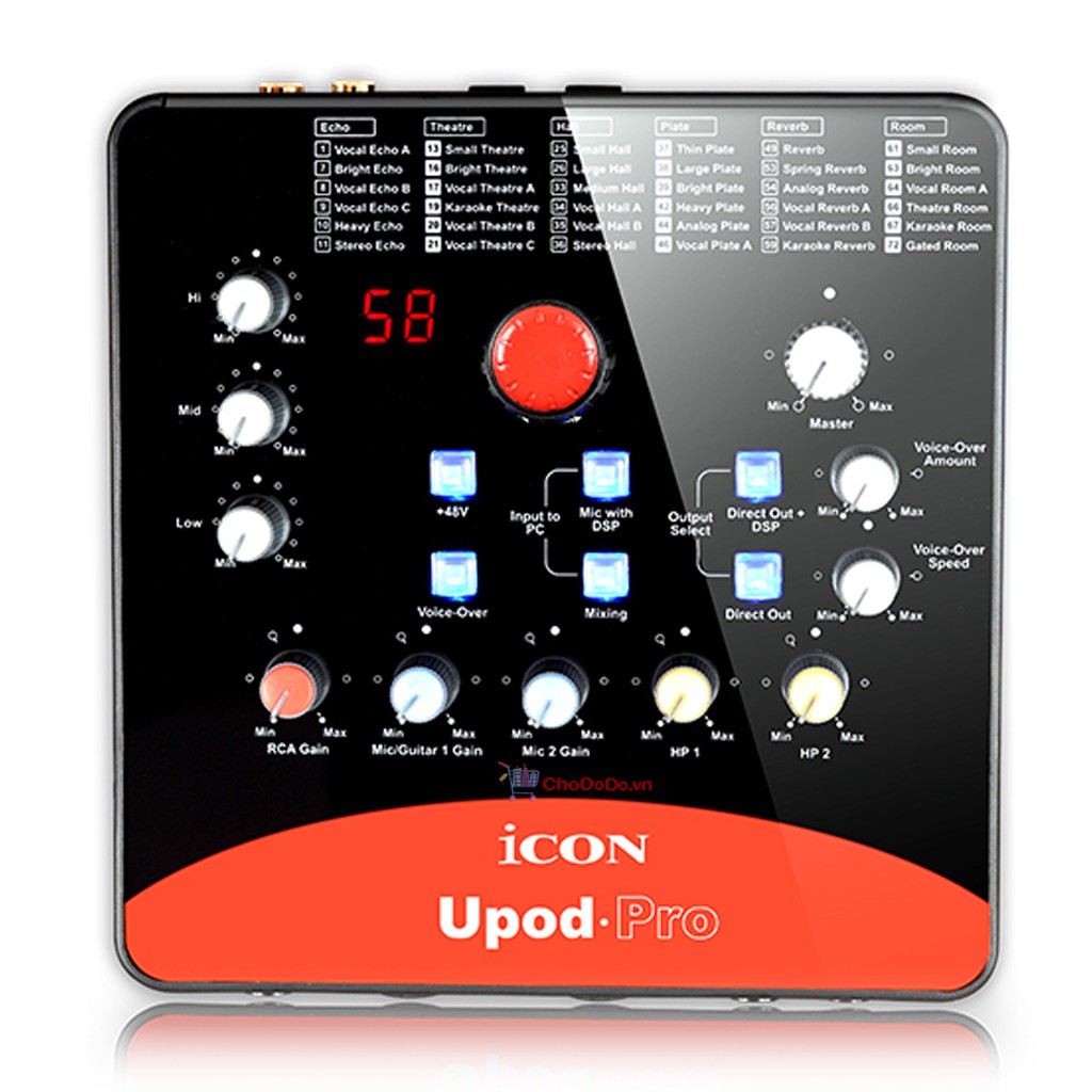 [FULL]Sound Card Icon Upod Pro 72 hiệu ứng thu âm chuyên nghiệp - Đầy đủ phụ kiện - Hàng Chính Hãng BH 12TH