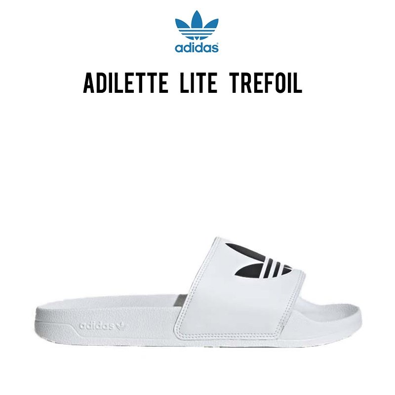 [CHÍNH HÃNG] Dép quai ngang ADIDAS - logo Cỏ Ba Lá màu Đen