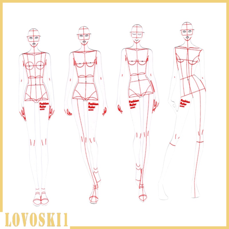 Bộ thước vẽ hình thời trang vẽ phác thảo chất lượng