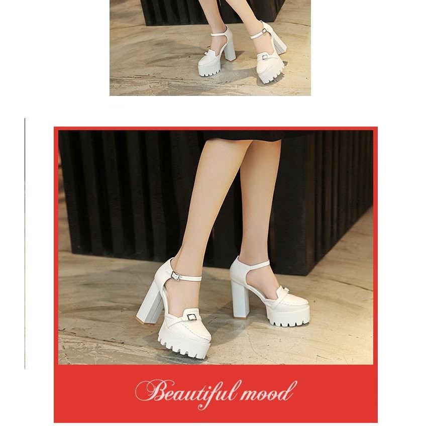 Giày cao gót vuông cao 11cm size từ 33 đến 39 HI099
