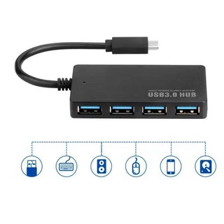 Tặng đầu chuyển usb -c, Hub Usb Type-c ra 4 cổng usb cho laptop - Hồ PP
