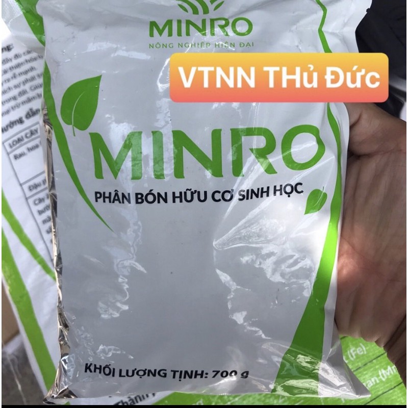 Phân hữu cơ sinh học Minro gói 700gram