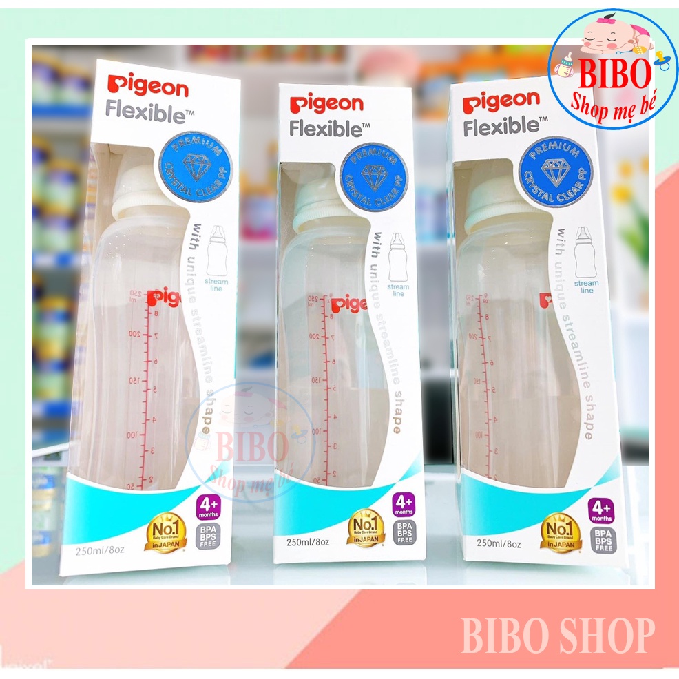 Bình Bú Cho Bé, Bình Sữa Cổ Hẹp Pigeon Streamline 150,250ML