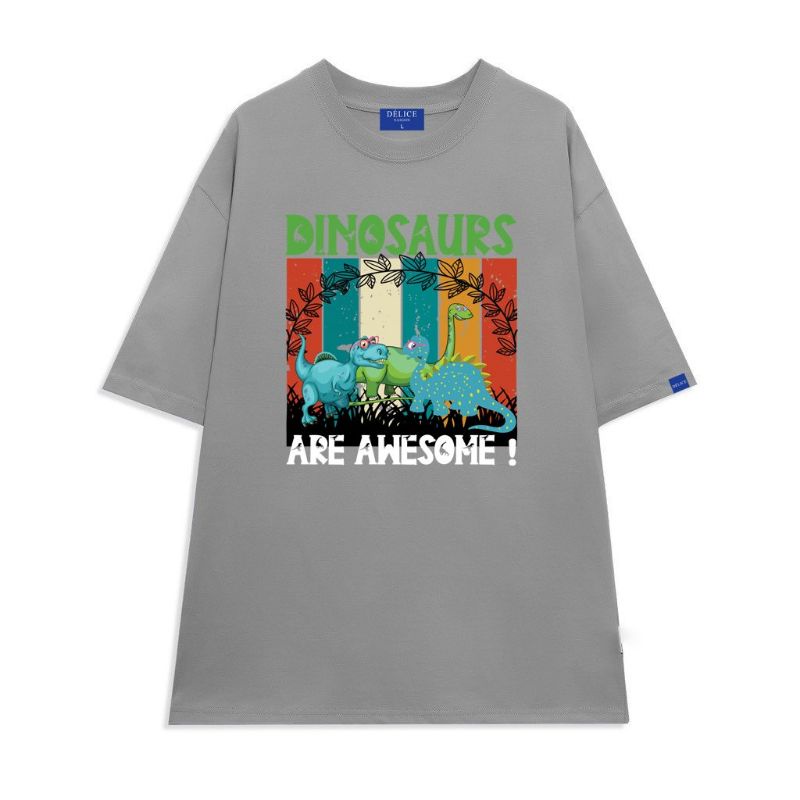 Áo thunCottonFull size tay ngắn khủng Long Dino