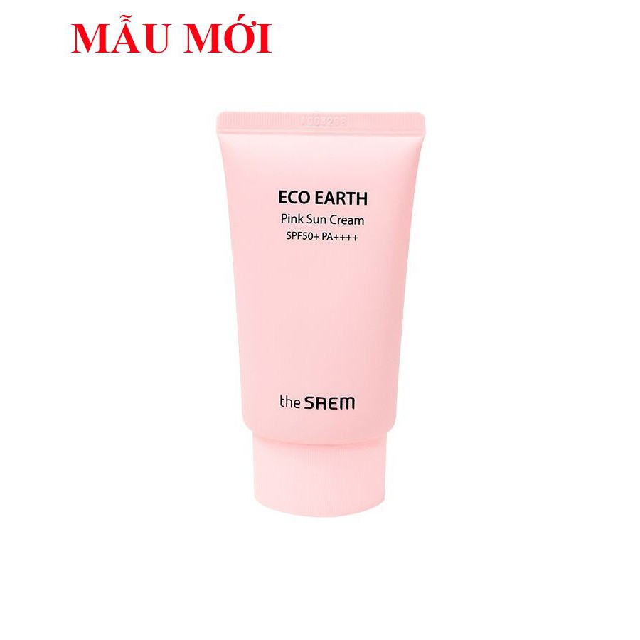 Kem Chống Nắng The Saem Eco Earth Power Pink Sun Cream SPF50+ PA++++ 50g