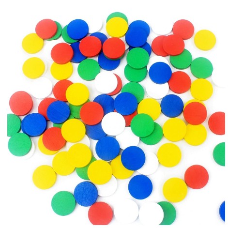 100 hạt gỗ màu - XU MÀU XU MỘC - ghép hình Montessori - SỈ LẺ GIÁ TỐT
