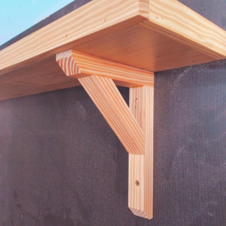 Một cặp/2 giá đỡ chữ l kệ gỗ treo tường  thông