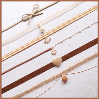 Set 6 dây choker nâu kem siêu xinh