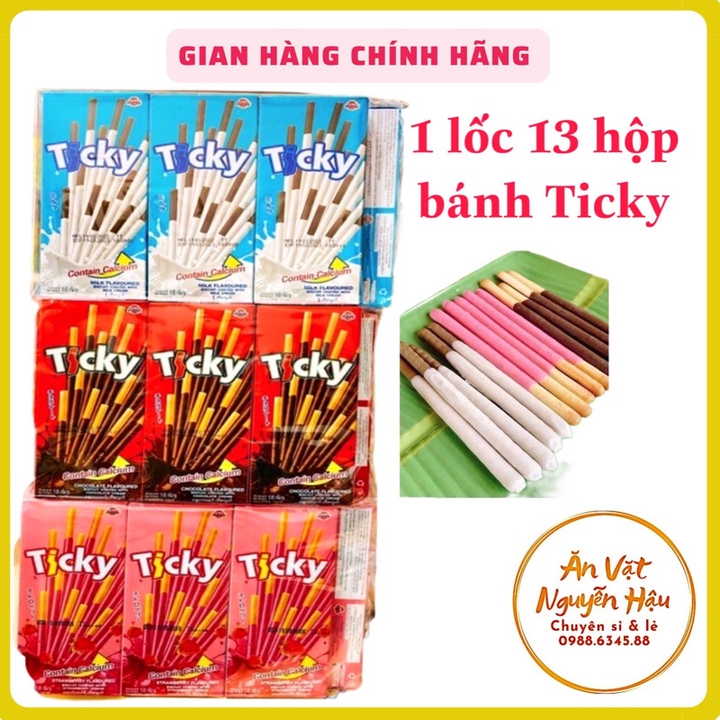 1 Lốc 13 Hộp Bánh Que Ticky Thái Lan 3 Vị _ Ăn Vặt Thái Lan