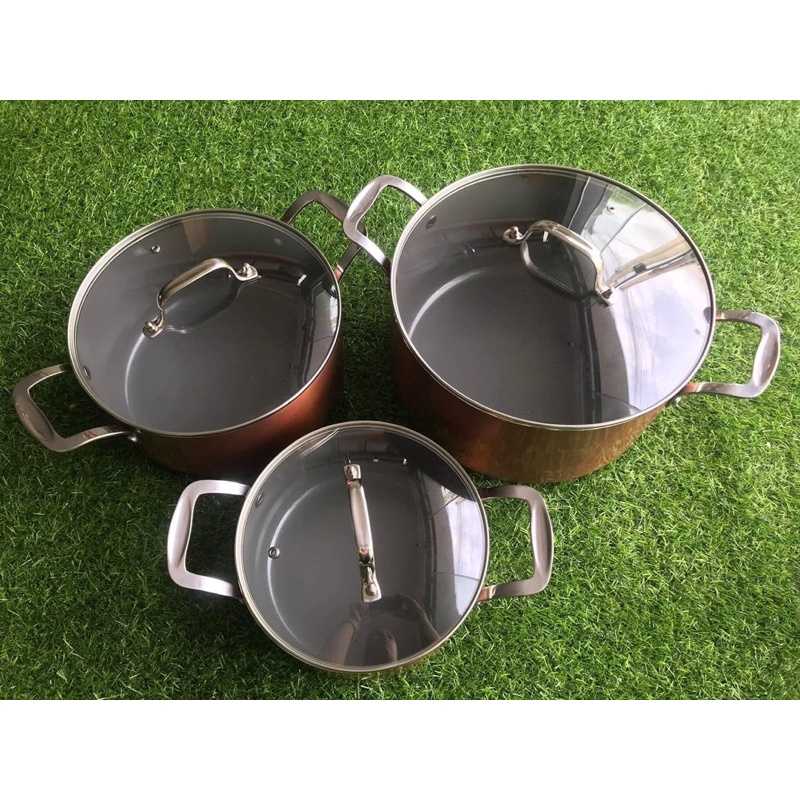 BỘ 3 NỒI OR09 ORKIN THÁI LAN NẤU ĐƯỢC TẤT CẢ CÁC LOẠI BẾP