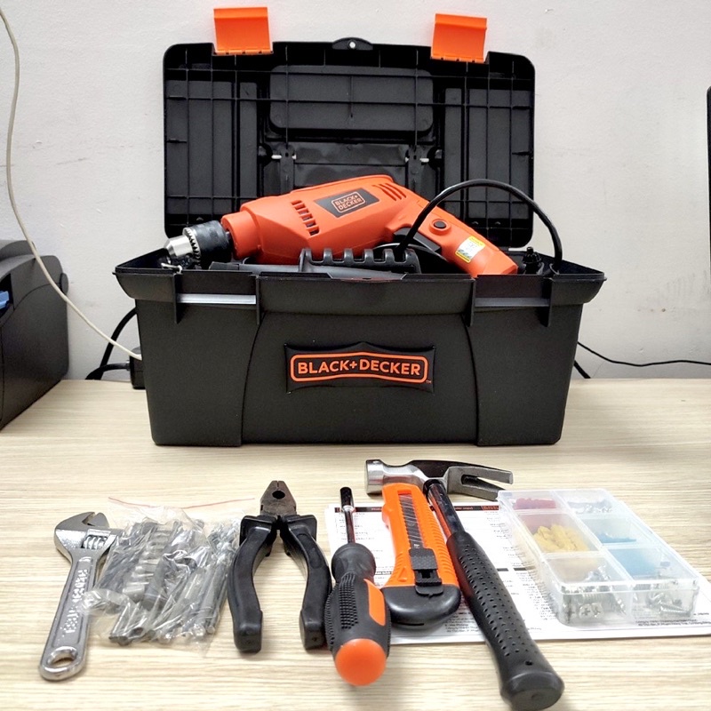 Bộ máy khoan động lực Black&amp;Decker HD650BXH-B1 (kèm 1 hộp nhựa + 100 phụ kiện)
