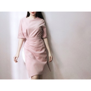 Đầm đắp vạt cột dây eo korea