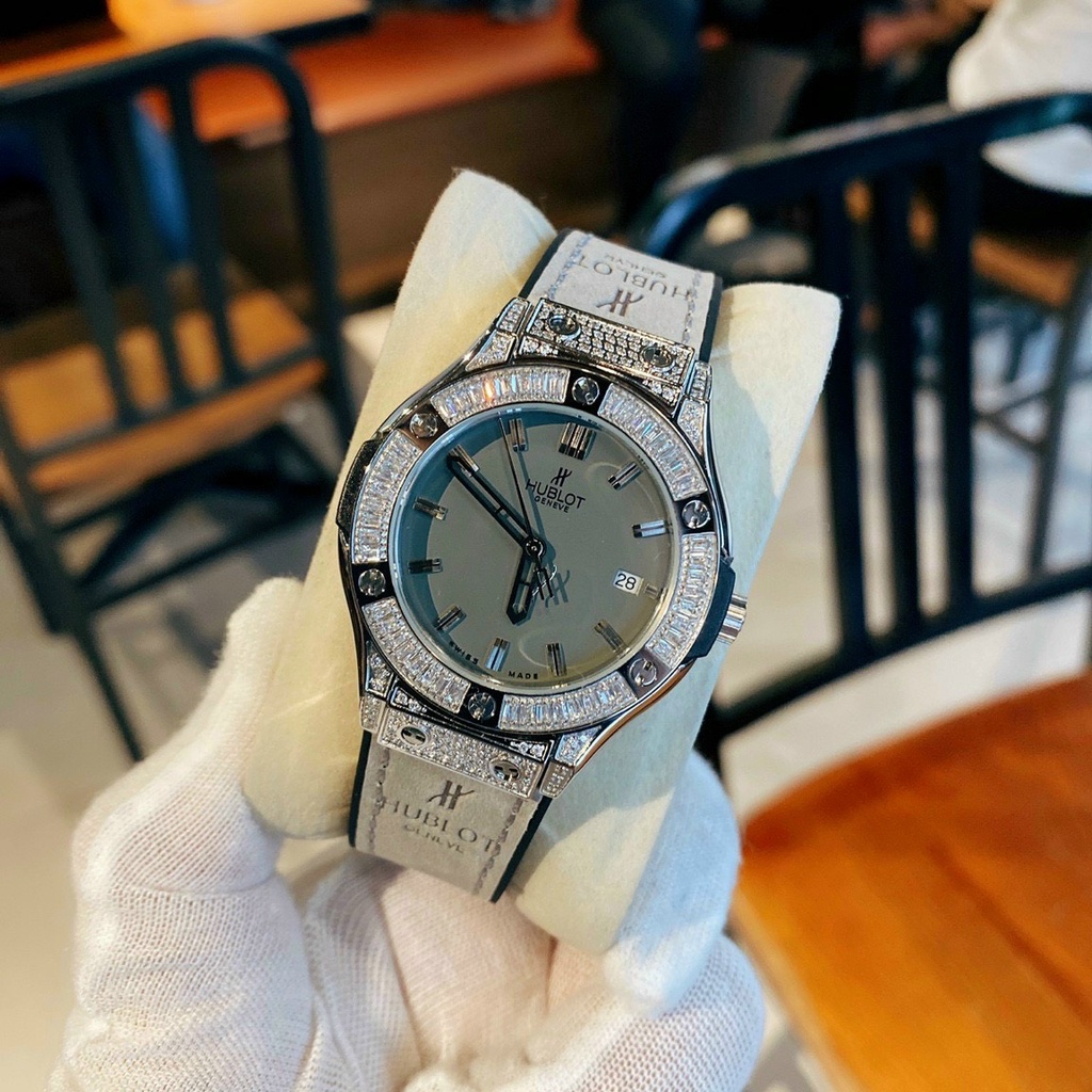 [FULL BOX]Đồng Hồ Nữ HB BIGBANG Sliver Viền Đá-34mm- máy quazt , Chống Nước- Bảo Hành 24 Tháng | BigBuy360 - bigbuy360.vn