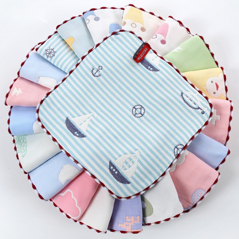 Khăn rửa mặt, khăn lau rửa cho bé, 6 lớp cotton sợi tre siêu thấm hút, không bai xù, an toàn cho trẻ nhỏ - ANNIE BABY