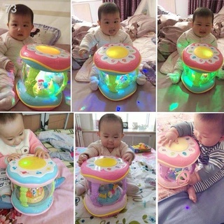 trống đồ chơi trẻ em trống nhạc bé trai bé gái 3- 6-12 tháng 7 trẻ 0-1 tuổi xếp hình 8 tuầnQ