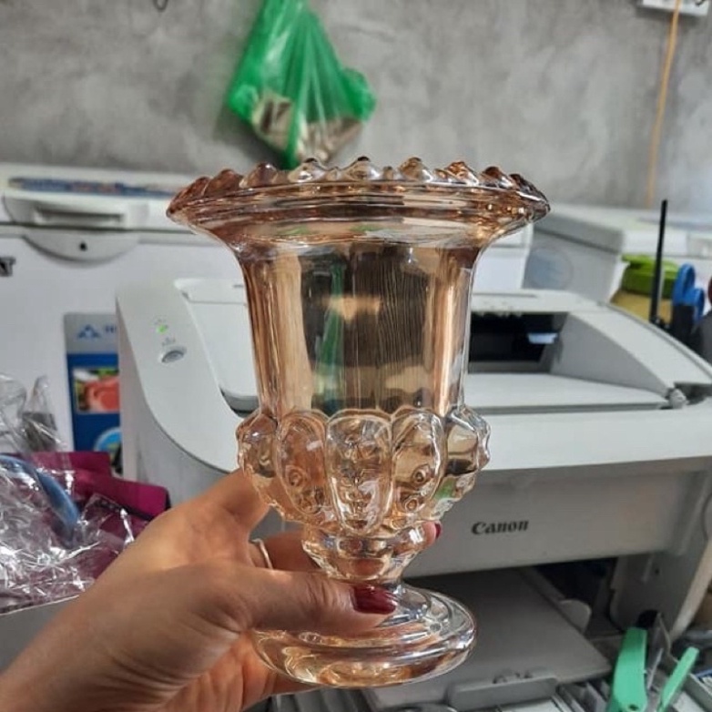 Lọ thuỷ tinh đựng phật thủ hoa VÀNG