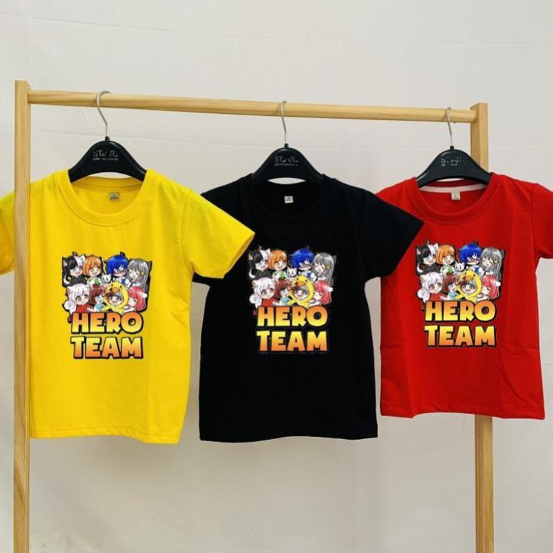 SALE SỐC - Áo thun màu bé trai hình Hero Team / có đủ size trẻ e