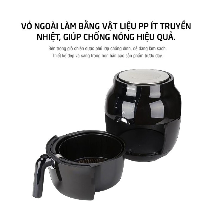 Nồi Chiên Không Dầu Điện Tử Lock&Lock Honey Jar EJF341BLK (3.5L) - Đen