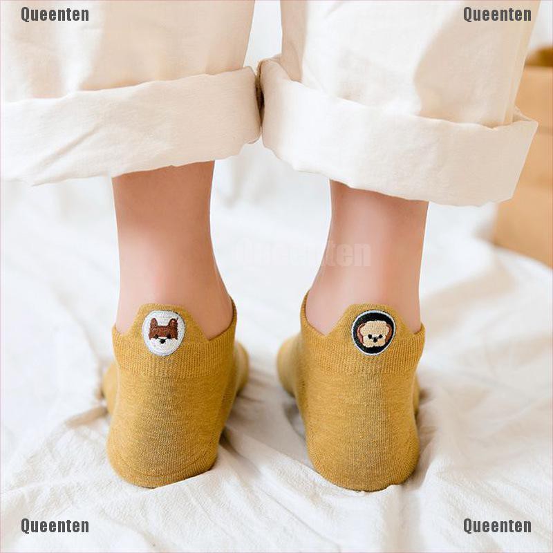 Đôi vớ cotton in hình động vật hoạt hình dễ thương cho nữ