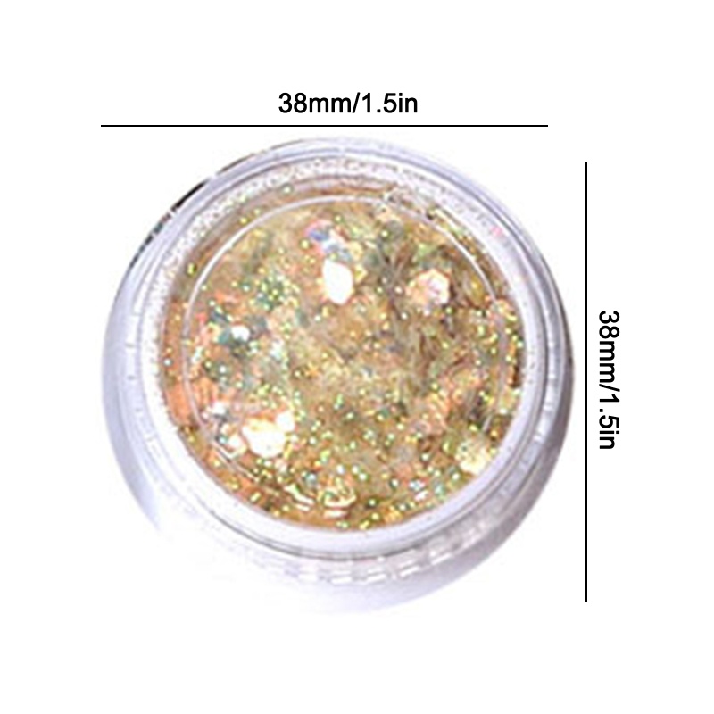 Sa Xô Đựng Kim sa Màu Cầu Vồng Lấp Lánh Trang Điểm Móng Tay Lễ Hội