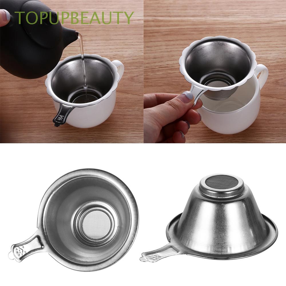Đồ lọc trà bằng thép không gỉ có quai cầm tiện lợi kích thước 7.5x4mm
