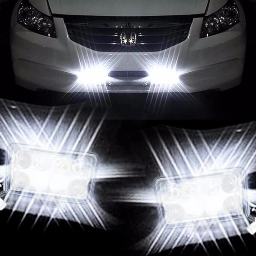 Cặp đèn Fa cos LED cản 8 bóng bi cầu ô tô xe tải