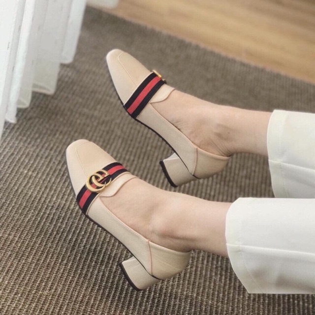 Giày đầm gót vuông 5cm