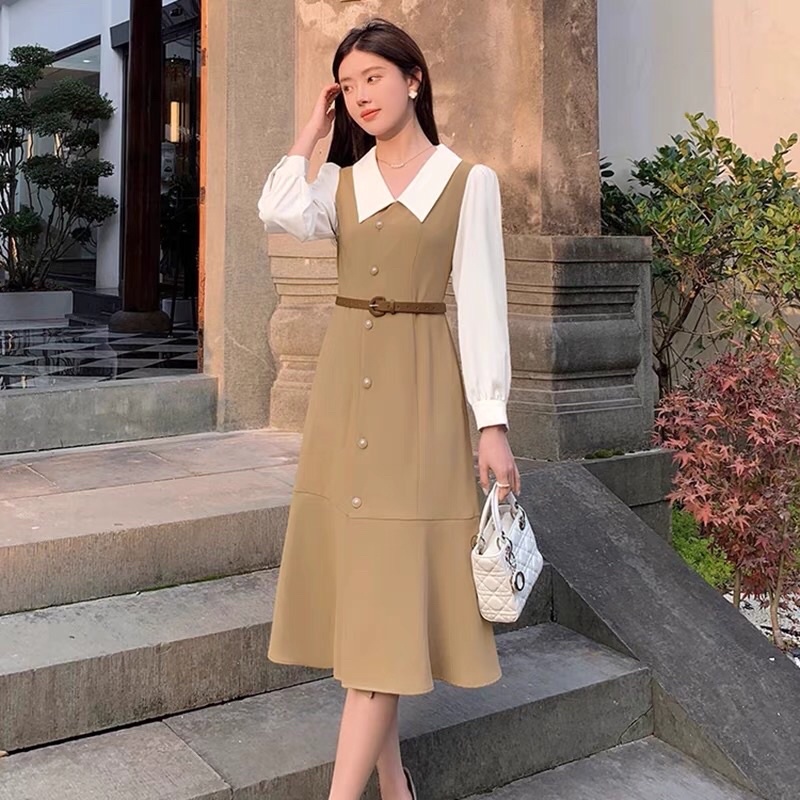 Đầm phối tay trắng Eifini