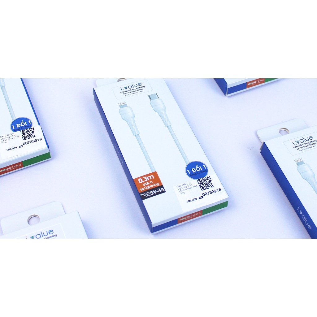 Cáp USB-C to 0.3m ivalue Unitary TPE FPT Shop Phân Phối-BH 12 Tháng 1 Đổi 1