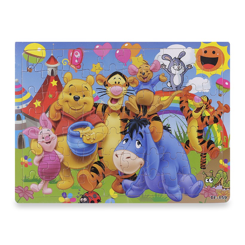 BẢNG GHÉP HÌNH HOẠT HÌNH BẰNG GỖ 60 MẢNH Giúp Bé Phát Triển Tư Duy-Trò chơi xếp hình Puzzle 60 chi tiết