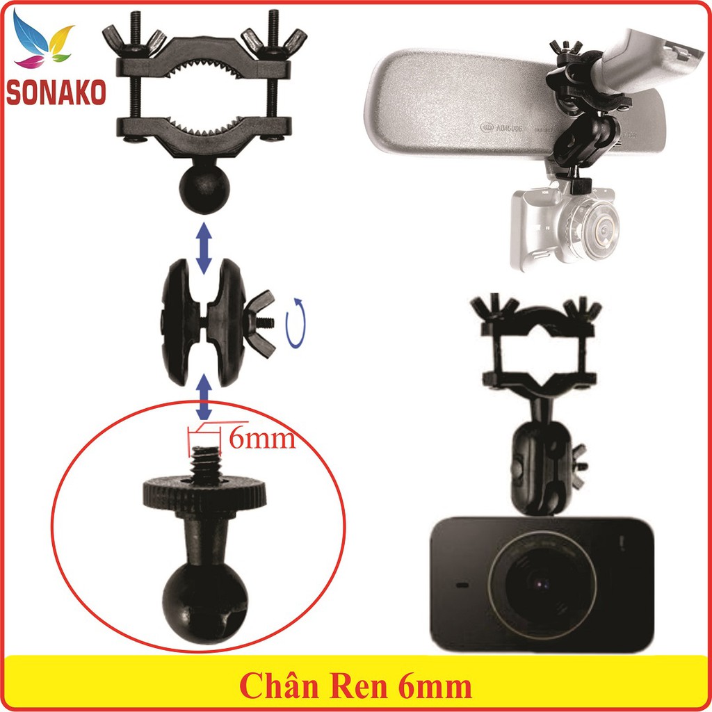 Giá treo camera hành trình lên cổ gương chiếu hậu đa năng | BigBuy360 - bigbuy360.vn