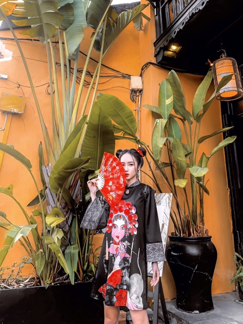 ♥️Đầm,Váy Sườn Xám Cổ Tàu UlzzangSize L->5XL