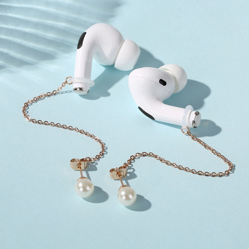 Bông Tai Chống Rơi Chống Mất Có Dây Đeo Chuỗi Ngọc Trai Dành Cho Airpods 2