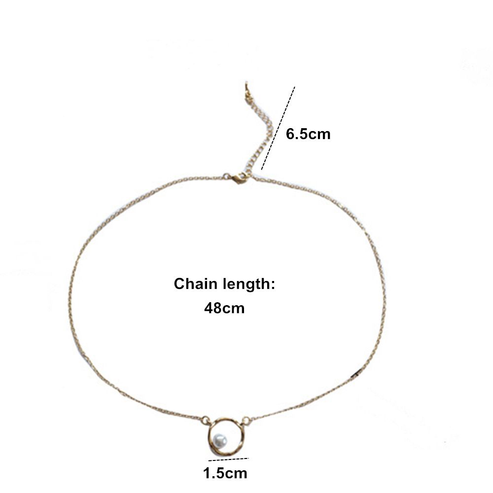 Vòng cổ hợp kim đính ngọc trai giả phong cách cổ điển mới cho nữ