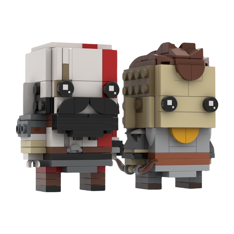 Bộ Đồ Chơi Lắp Ráp MOC-75471 Kratos Atreus Brickheadz 269 Mảnh Ghép Hình