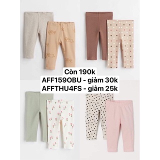 Set 2 quần dài cotton HM auth cho bé