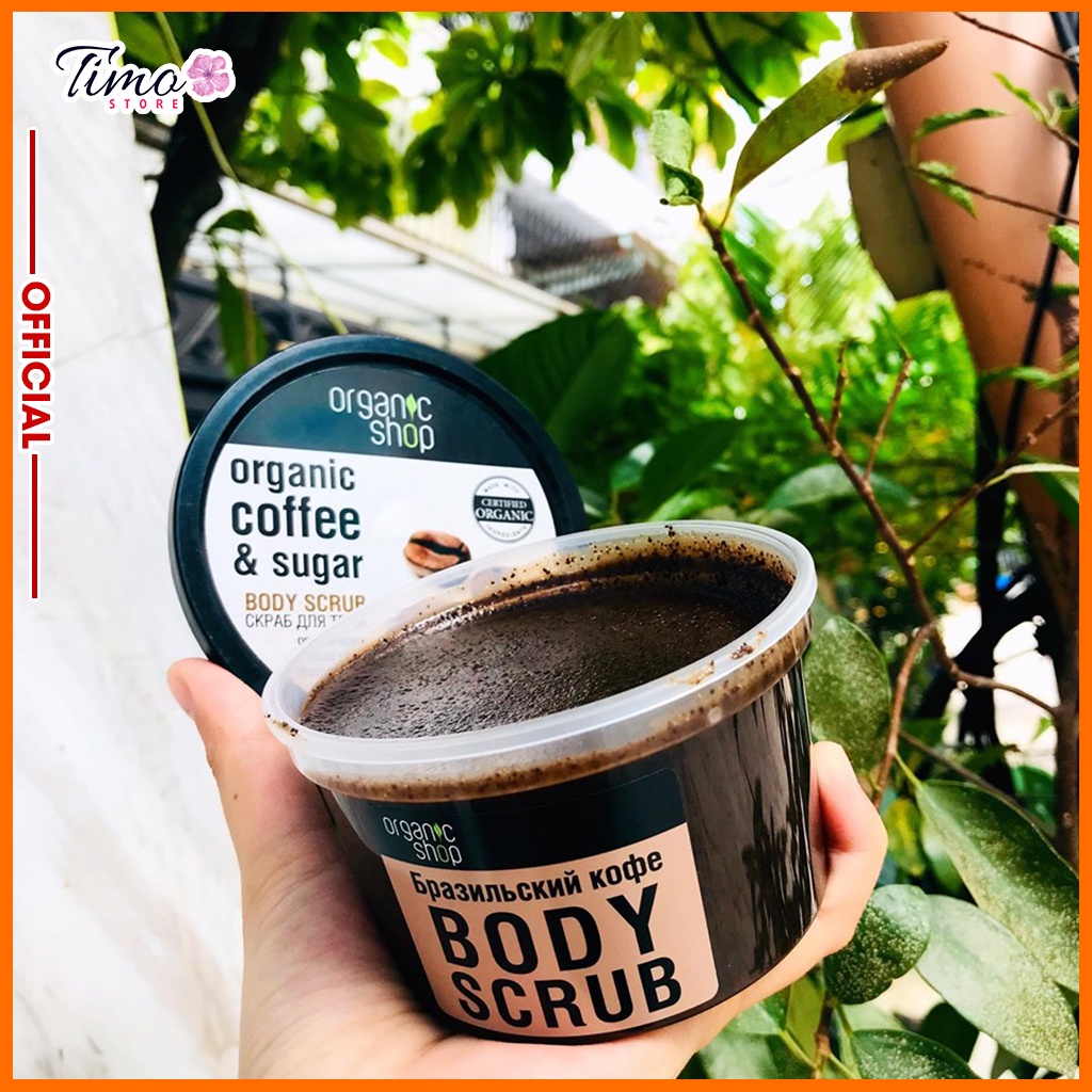 Tẩy tế bào chết toàn thân Body Organic Coffee &amp; Sugar Body Scrub chính hãng