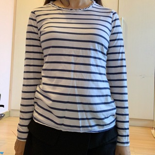 Áo cotton kẻ ngang