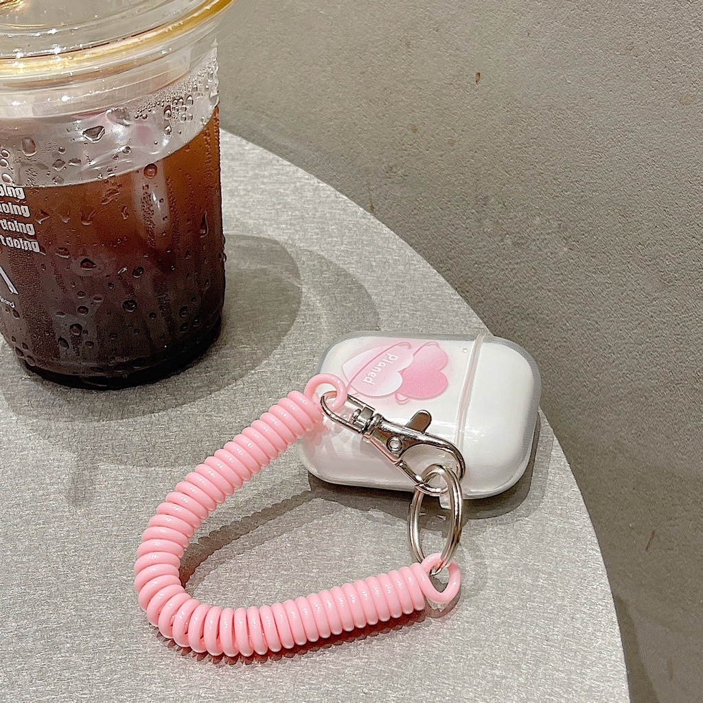 Vỏ Bảo Vệ Hộp Sạc Tai Nghe Bluetooth Không Dây airpods 2/3 Trong Suốt Hình Hai Trái Tim Dễ Thương