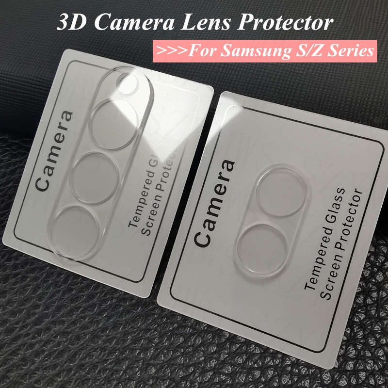 Kính Cường Lực 3D Bảo Vệ Ống Kính Máy Ảnh Cho Samsung Galaxy S22 Ultra Plus S21 FE S21 Plus Ultra Z Fold 3 4 Z Flip 3 4 S20 Plus