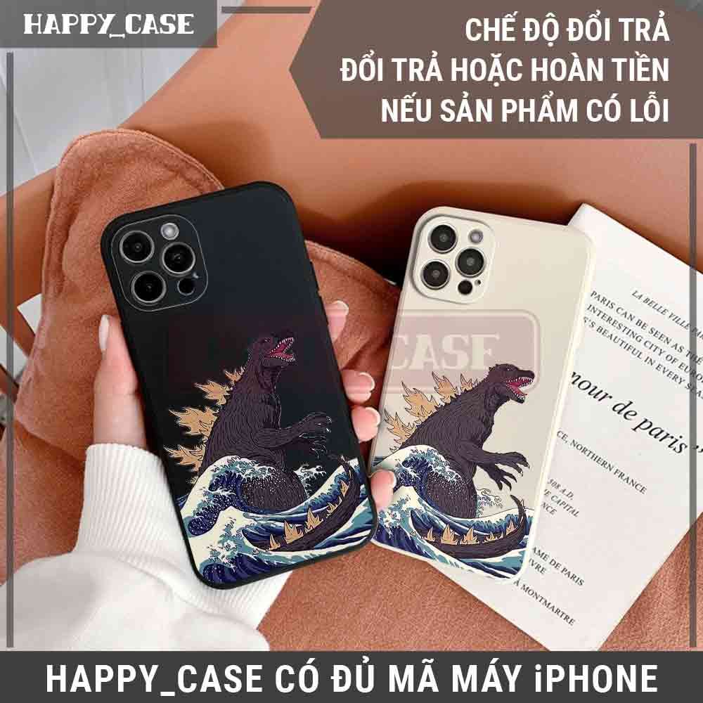 Ốp iPhone SN2202 Hình Godzilla Sóng Nhật Chống Sốc iPhone Happy Case