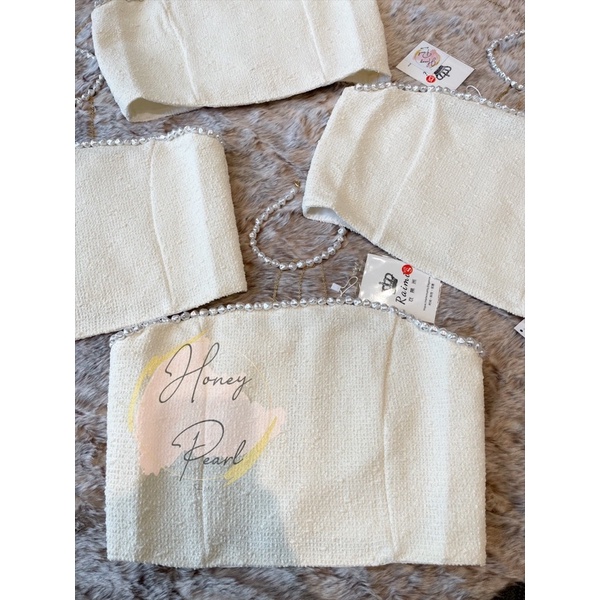 SET ĐỒ ĐI CHƠI SANG CHẢNH - ÁO TWEED CROPTOP KÈM DÂY CHOKER CỔ PHỐI CHÂN VÁY ĐEN ĐÍNH ĐÁ