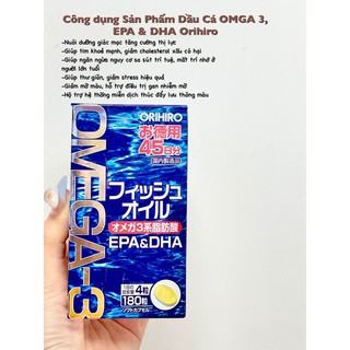 Dầu cá omega3 orihiro 180v