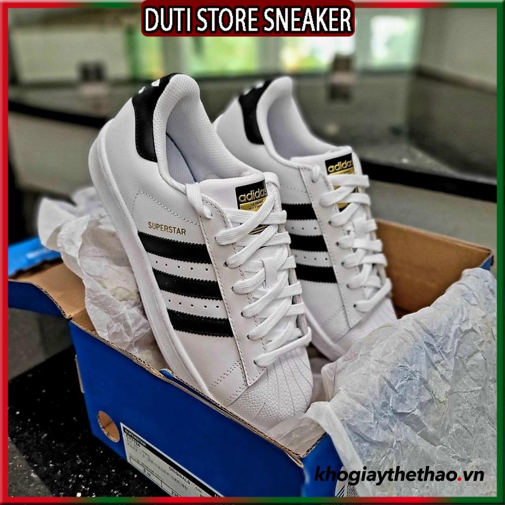 GIày superstar mũi sò màu trắng sọc đen, giày thể thao adidas nam nữ cao cấp sezi 36_43